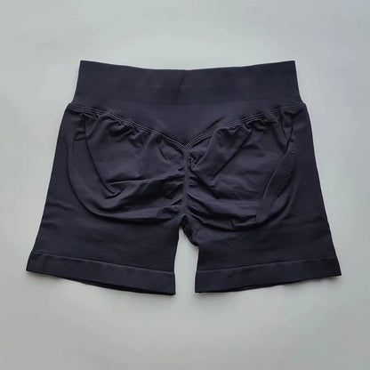 Yoga Shorts Resistance Exercise Shorts Seamless Low Waist Scrunch Bum Gym Shorts Workout Biker Short Stretch Fitness Sportwear.