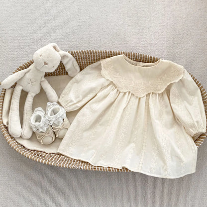 Frühling Baby Body Schwestern Kleid Blume Stickerei Kleid für Kleinkind Mädchen Kleinkind Outfit.