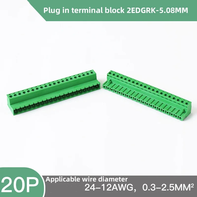 2EDGRK 5,08 mm Header Socket Plug-IN Terminal Blocks Schraubtyp PCB Male Connectors 2P -24P