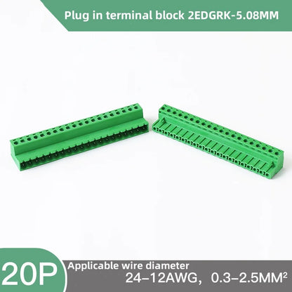 2EDGRK 5,08 mm Header Socket Plug-IN Terminal Blocks Schraubtyp PCB Male Connectors 2P -24P