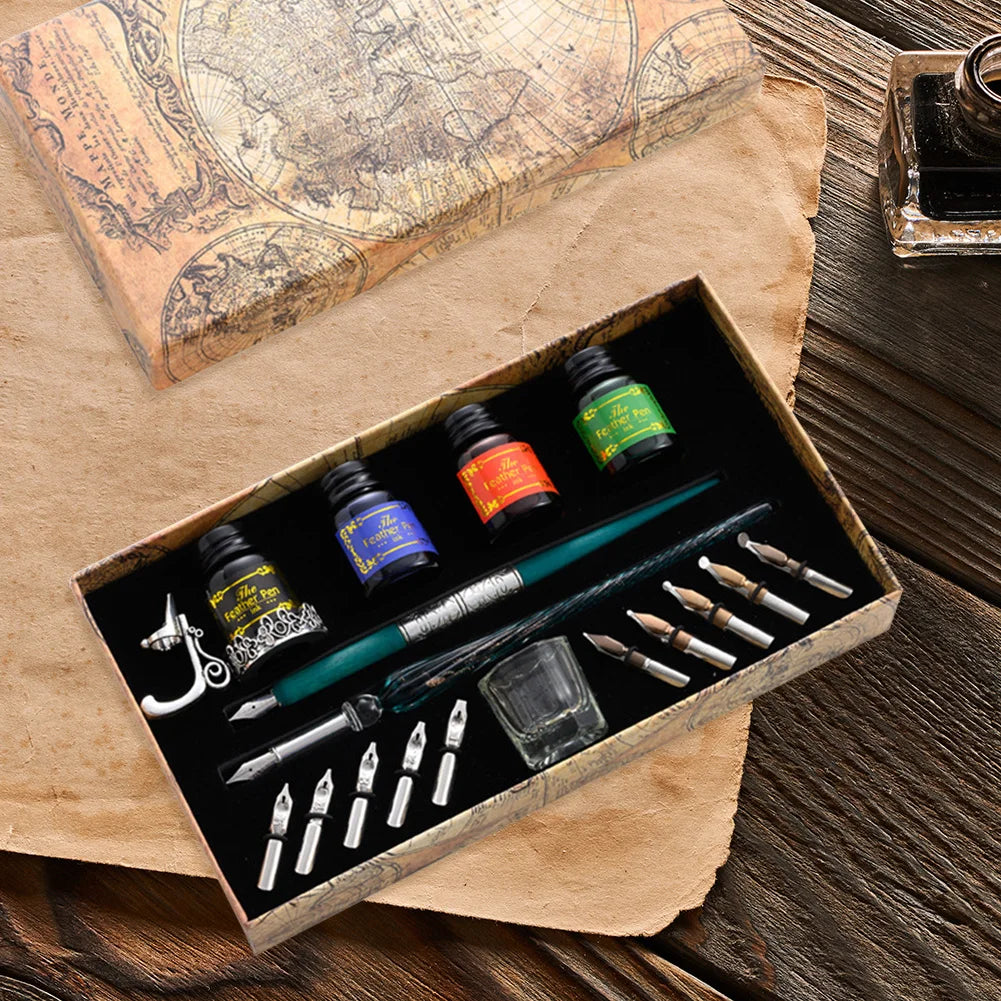 Dip Pen Füllfederhalter Stern Sternenhimmel Glas Kalligraphie Tintenstift Briefpapier Geschenk.