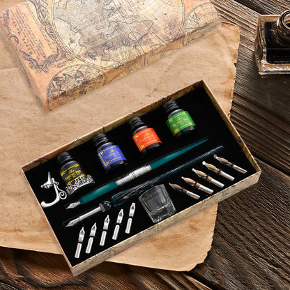 Dip Pen Füllfederhalter Stern Sternenhimmel Glas Kalligraphie Tintenstift Briefpapier Geschenk.