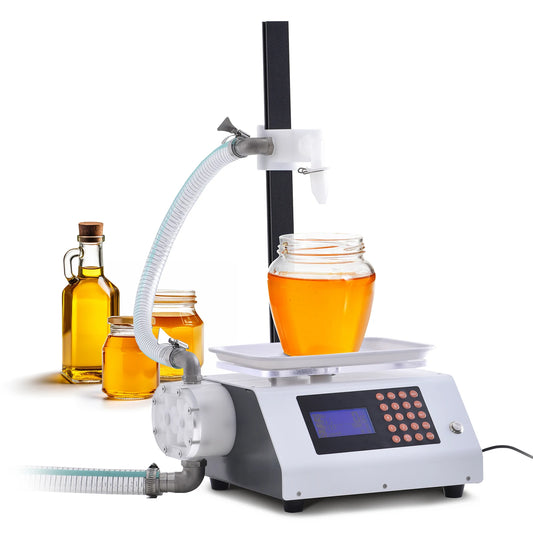 SucceBuy Automatic Liquid Filling Machine Bottle Water Filler Gear Pump Digital Control for Perfume Beverage Olive Oil 50-5000g.