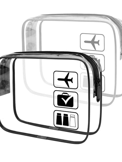 YANZAI Transparent Zipper Makeup Bag Organizer Box Men Women Travel Clear Cosmetic Bag Waterproof Toiletry Wash Make Up Bags.