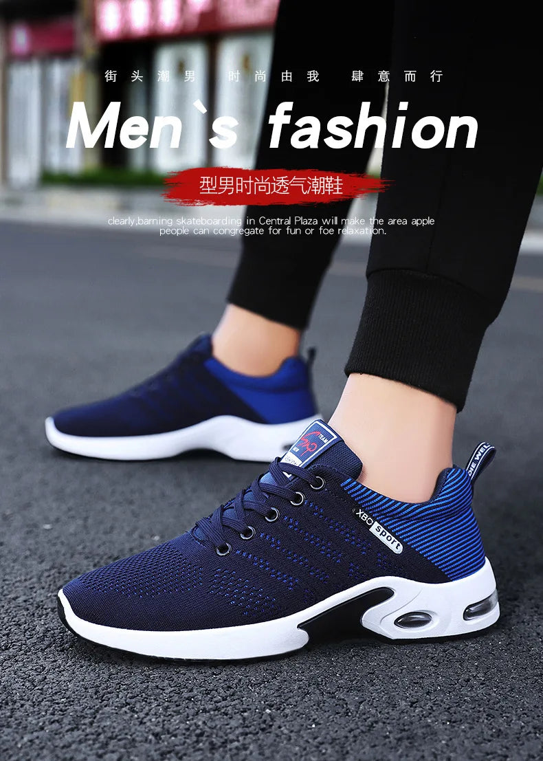 Professional Running Shoes For Men Lightweight Men's Designer Mesh Sneakers Lace-Up Male Outdoor Sports Tennis Shoe.