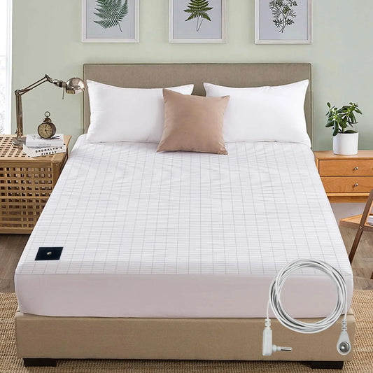 MAXSHARER Earthing 180*200*30cm fitted sheet Organic cotton with Conductive silver fiber Grounding bed sheet for Nature Wellness.
