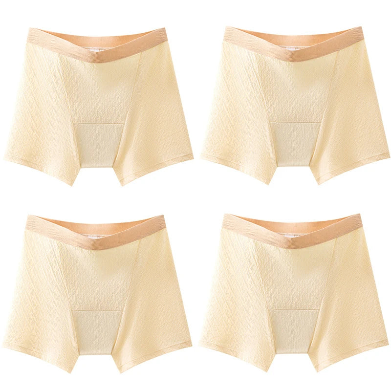 4pcs Women's Safety Pants Physiological Underwear High Waist Shorts Panties For Women Plus Size No Trace Leggings Safety Panty