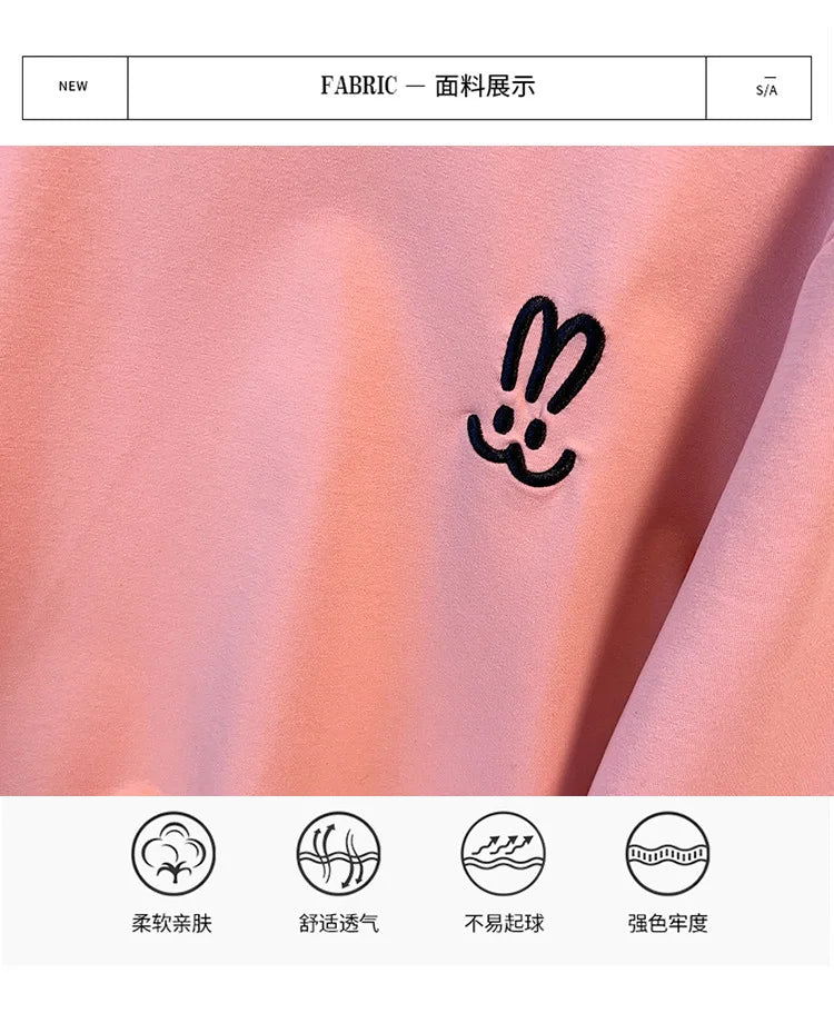 170kg plus size Damen büste Herbst lose Rundhals-Kaninchen-Sweatshirt Langarm lässig Top 6xl 7xl 8xl 9xl 10xl 11xl.