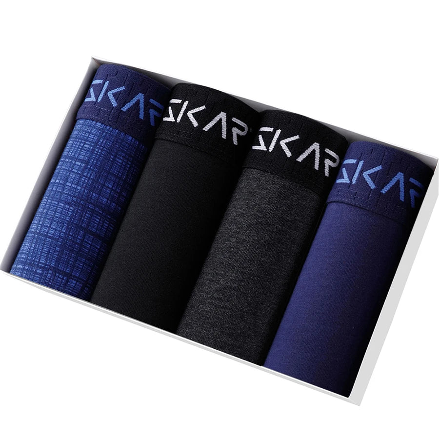 4 stücke Boxer Shorts Schlüpfer der Männer Homme Unterhose Boxershorts Unterwäsche für Mann Baumwolle Männliche Paar Sexy Set Calecon Lot weiche Box