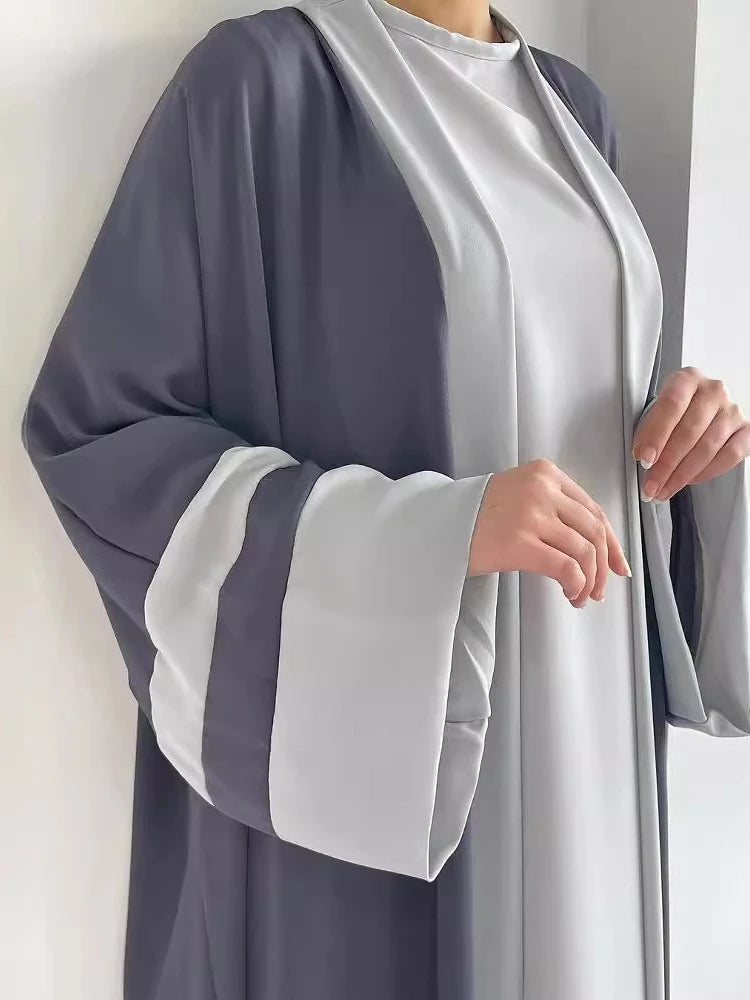 Eid Muslimisches Kleid und Abayas für Frauen, 2-teiliges Set, Musulman Ensembles Marokko, Ramadan-Kaftan, Abaya, Kaftan, Dubai, arabische lange Robe 2024.