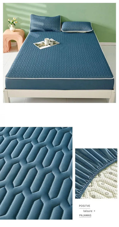 Cartoon Cute Pattern Cooling Fitted Sheet Single Natural latex fabric Soft cushion for Bedding Slow rebound Non-Slip Mattress