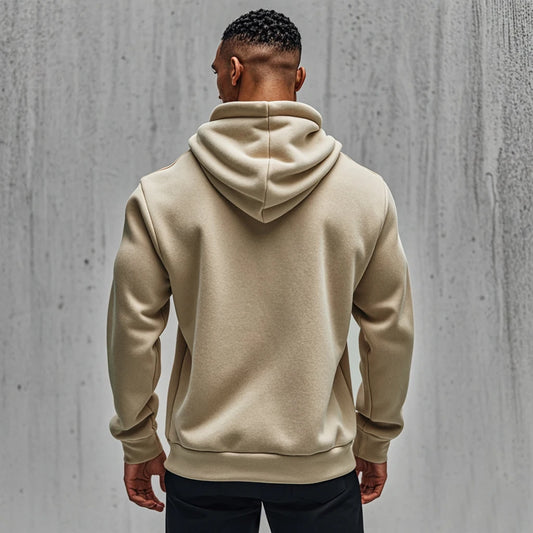 Men's Comfortable Thick Hooded Sweatshirt, Zipper Sports Shirt, Long Sleeved Sweatshirt, Autumn and Winter Season.