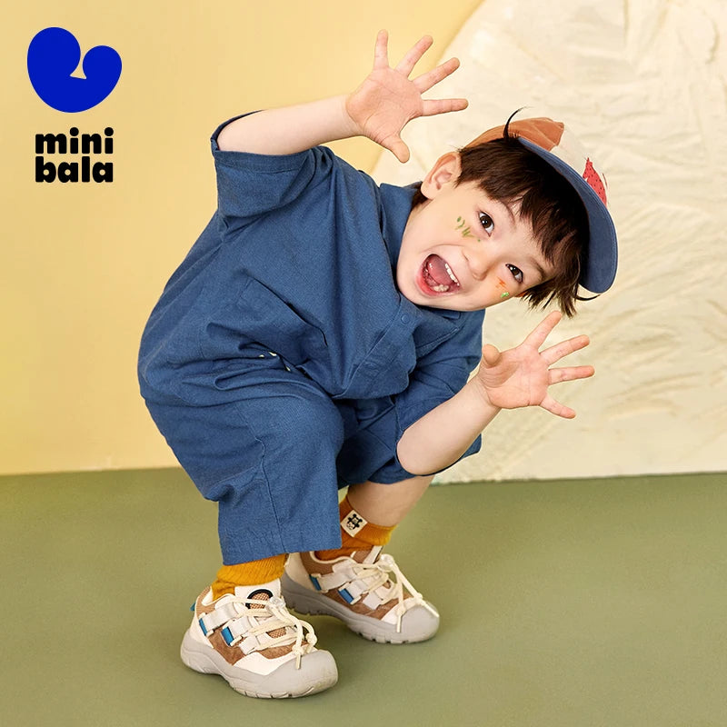 Mini Bala Outdoor Einteiliges Strampler-Set für Babys, Kinder-Arbeitskleidung, Krabbelanzug, Overall, Neu im Herbst und Winter 2024.