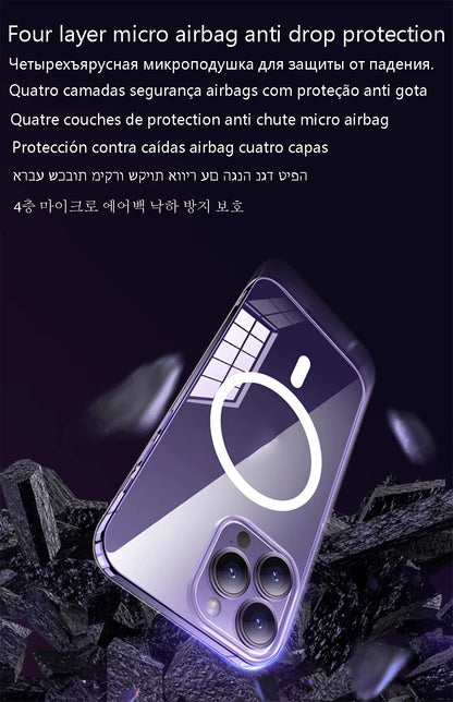 Magnet Fullback Protection Clear Case For Iphone 17 Pro Max 17 Air Apple Magsafe Cover Official Original Wireless Magnetic.