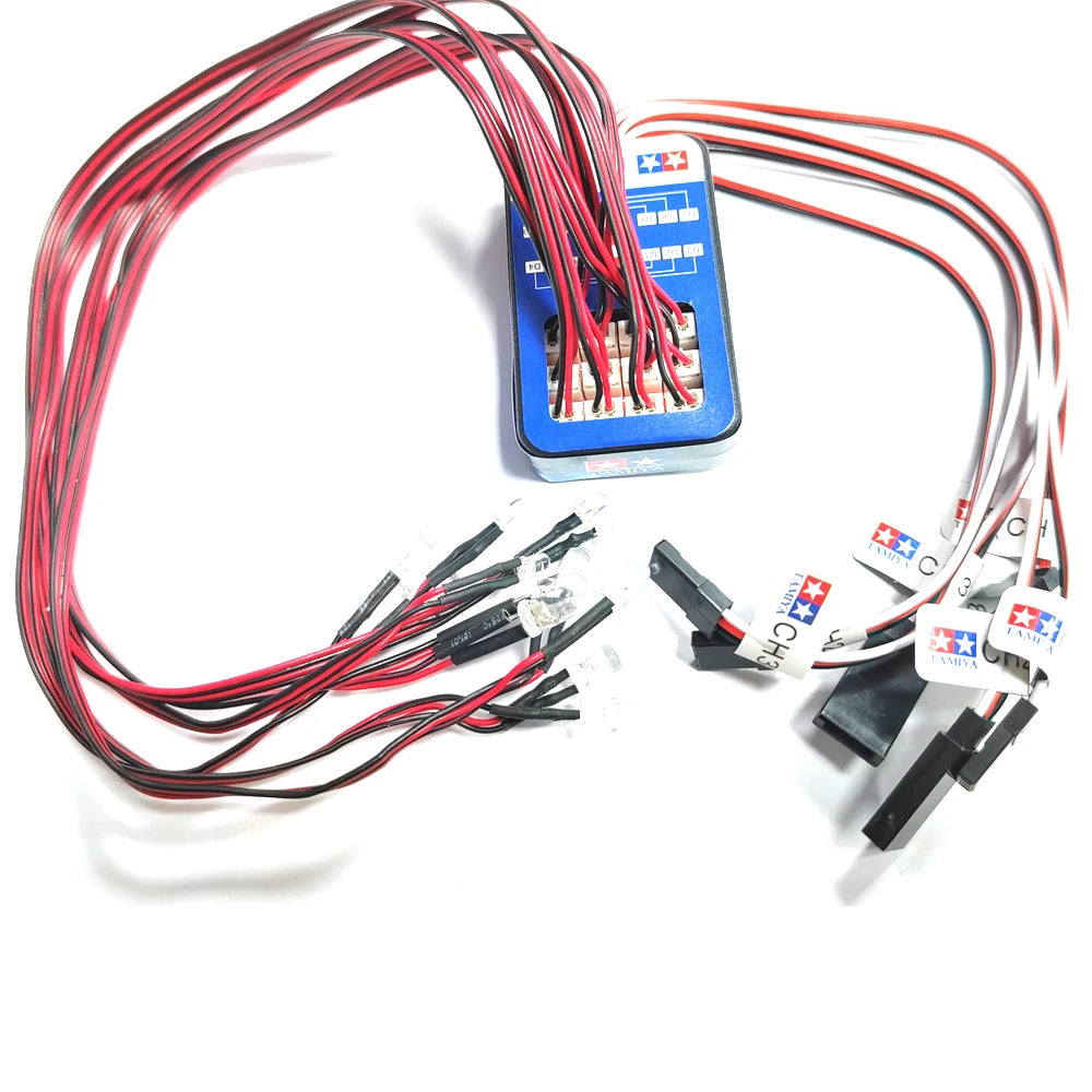 RC 12 LED Lighting Simulation Flash Light Controllable dual flashing lights Kit for 1/10 RC cars Tamiya HSP HPI RC4WD Traxxas.