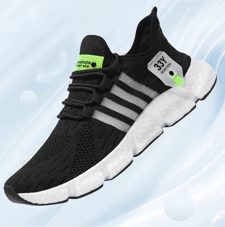 Atmungsaktives Mesh Männer Schuhe Trendy Leichte Fuß Wohnungen Plus Größe Männliche Tennis Turnschuhe Laufen Outdoor Fitness Schuhe 2024.