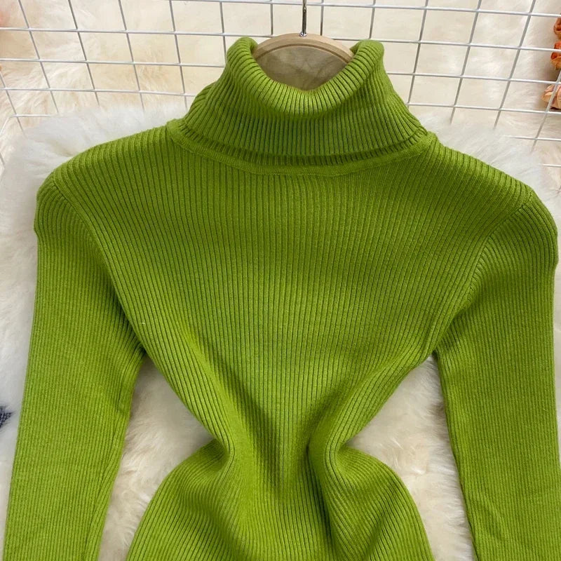 2026 neue Herbst Winter Rollkragen Langarm Gestrickte Pullover Einfarbig Multi Farbe Kaschmir Grundlegende Weiche Pullover.