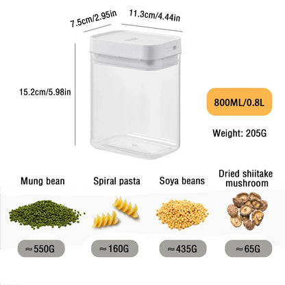 Pasta Storage Box Transparent Plastic Grain Seal Tank Spaghetti Storage Container Moisture-Proof Snack Jar Kitchen Food Tank