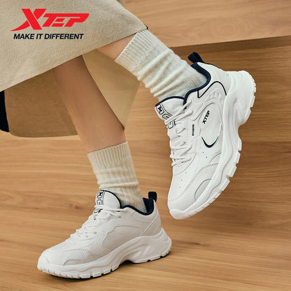 Xtep Women's Casual Shoes 2024 Winter Trendy Retro Durability Comfortable Sneakers Stability Sports Shoes 876418320008.