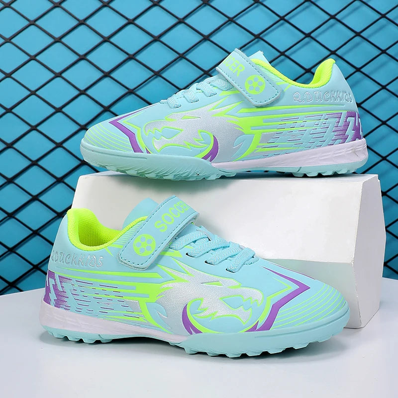 Childrens Football Shoes Summer New Outdoor Grass Professional Competition Training Sports Anti Slip Soccer Shoes for Kids.