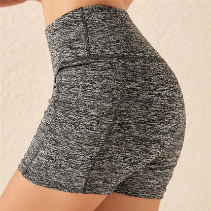 Women gym shorts High Waist Lifting Push Up Tight Yoga Cycling biker shorts Phone Pocket Jogging Running Fitness Short Pant lady