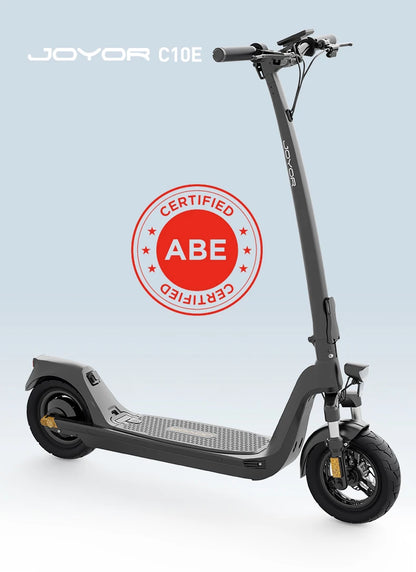 JOYOR C10E ABE Electric Scooter for Adults 10" E-Scooter with 48V 10.4Ah Removable Battery 20km/h.