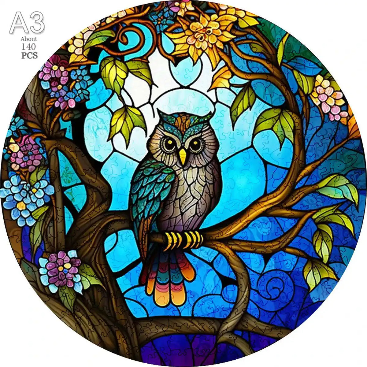 Medium Difficulty Jigsaws for Kids Adult Animal Puzzle Wood Beautiful Bird Owl Cat Wooden Puzzle Home Deco Holiday Gifts