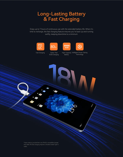 ALLDOCUBE iPlay60 mini Turbo Tablet 8.4" 60Hz Snapdragon 6 Gen1 16GB(8GB+8GB Virtual) RAM 128GB ROM WiFi 5500mAh Android 14.