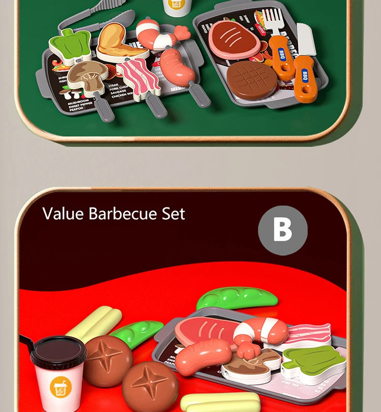 Kitchen Food Role Play Pretend Play Children Toy Ice Cream Candy Sweet Dessert Accessories Toys for Kid Christmas Birthday Gifts.