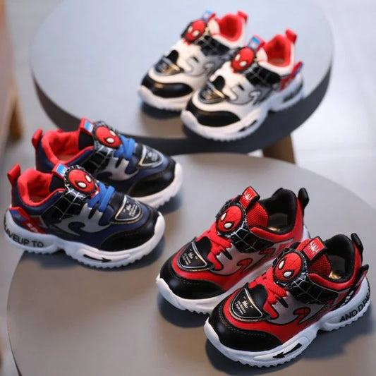 2024 New Arrival Disney Children Casual Shoes Fashion Cartoon Spiderman Boys Sneakers Kids Outdoor Shoes Sport Shoes for 1-6Y.