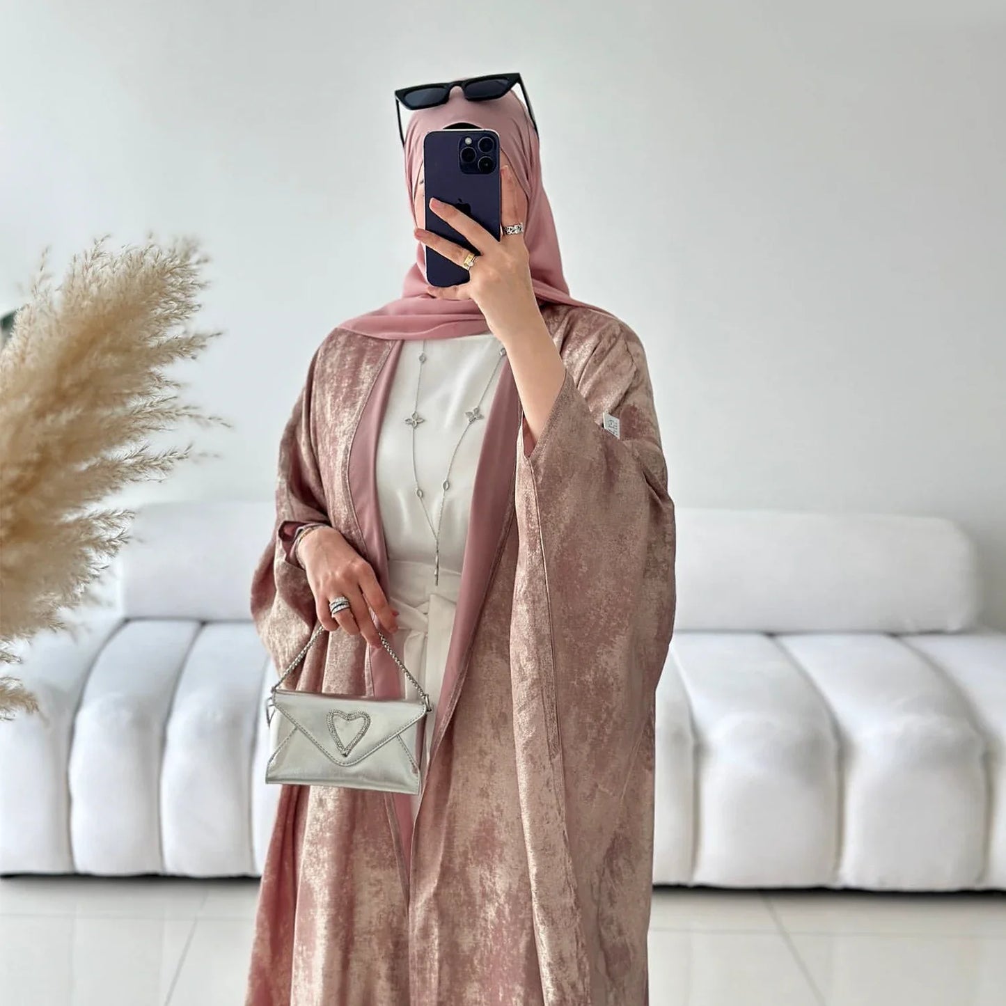 Mode Elegante Dubai Türkische Abaya Kleid Frauen Muslimische Frauen Muslimischen Kimino Kleid Abayas Vorne Offen Strickjacke.