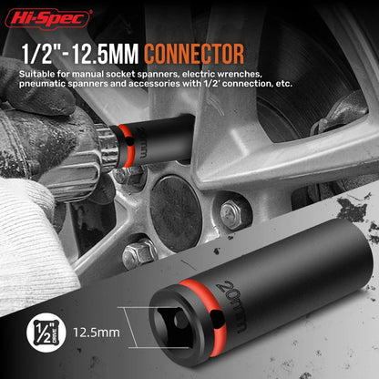 Hi-Spec 1/2" Drive Impact Socket Set Impact Wrench Sockets Cr-mo Hex Sockets CR-V  Handwerkzeuge zum Entfernen großer Innensechskantmutter