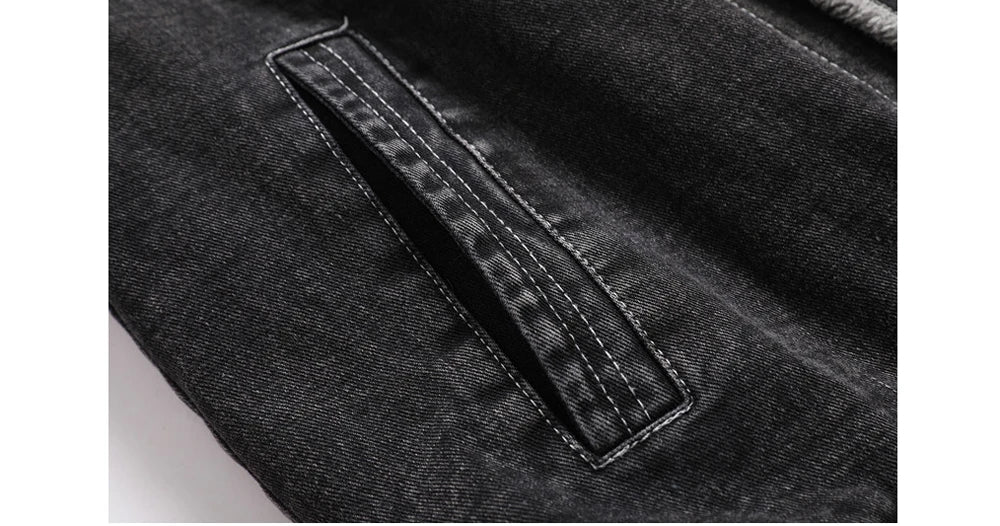 DIMUSI Winter Men's Denim Jackets Man Fleece Warm Windbreaker Jacket Fashion Mens Retro Cotton Military Jean Coats Clothing.