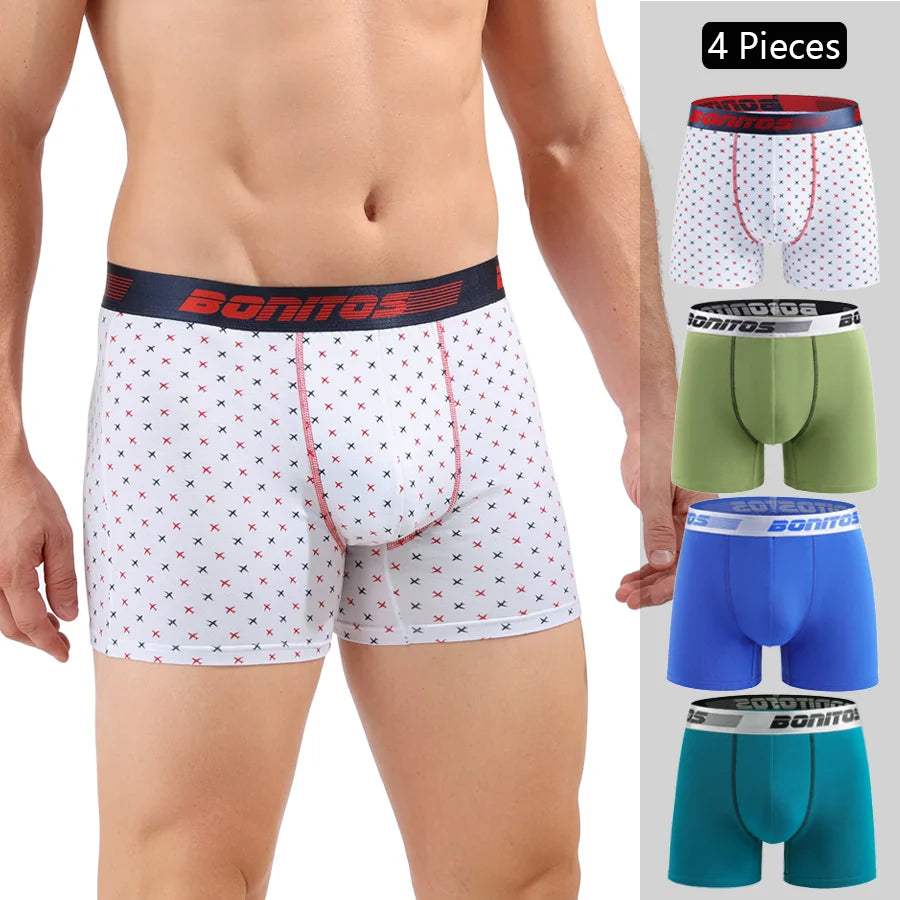 4 stücke Boxer Shorts Schlüpfer der Männer Homme Unterhose Boxershorts Unterwäsche für Mann Baumwolle Männliche Paar Sexy Set Calecon Lot weiche Box