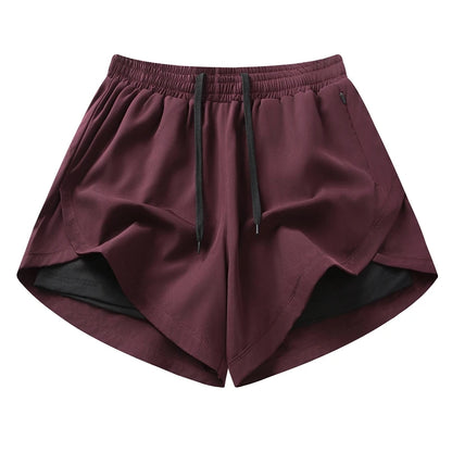 Yoga Short Pants Women Double Design Short Lightweight Comfortable Quick Dry Breathable Fitness Sport Anti-exposure Shorts Pants