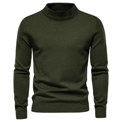 New Winter Turtleneck Thick Mens Sweaters Casual Turtle Neck Solid Color Quality Warm Slim Turtleneck Sweaters Pullover Men