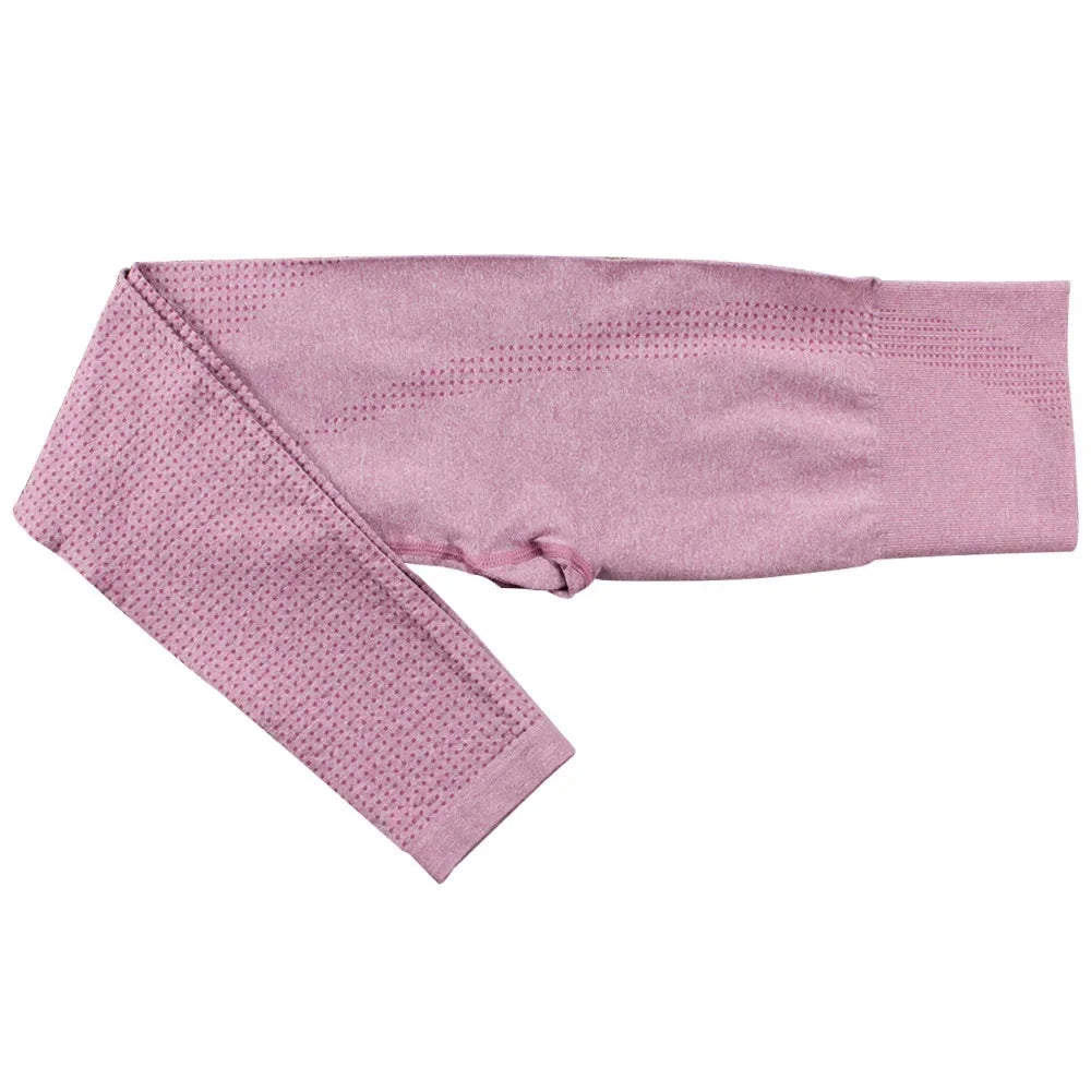 Seamless Dot Dot Yoga Suit High Waist Outdoor Sports Vest Running Quick Dry Top Fitness Yoga Pants Set Exercise Workout Clothes