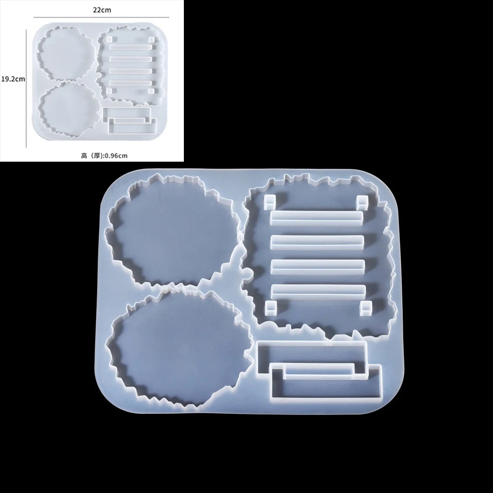 Three-layer Fruit Plate Tea Plate Silicone Molds Cup Pad Epoxy Resin Casting Mould for DIY Epoxy Resin Home Table Decoration.