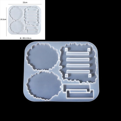 Three-layer Fruit Plate Tea Plate Silicone Molds Cup Pad Epoxy Resin Casting Mould for DIY Epoxy Resin Home Table Decoration.