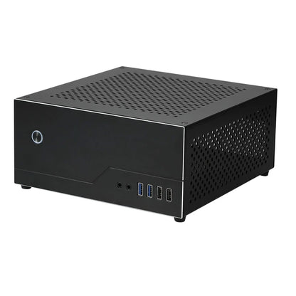 Mini ITX Chassis Soft Router HTPC Office Single Slot PCIE Aluminium Mini-ITX HTPC Soft Router Computer Case Support 6 COM Port.