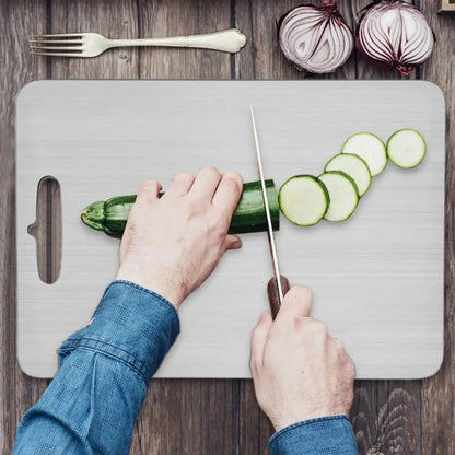 Titanium Cutting Boards for Kitchen Stainless Board 304 Steel Thickened Double Sided Food Grade Portable Fruit Meat Chopping.