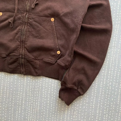 American Y2K Retro Zipper Up Hoodie Clothes Harajuku Hip HopCasual Zip Jacket Tops Goth Oversized Hoodie Sweatshirt Men Women.