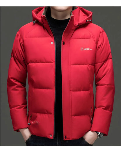 Top Grade Designer New Brand Men Parka Jacket Thick Casual Fashion Hooded Cropped Windbreaker Quilted Bubble Coats  Mens Clothes