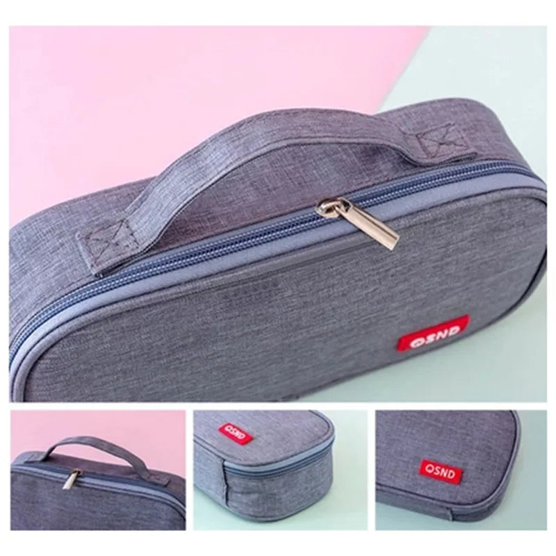 Stift-Aufbewahrungstasche, Federmäppchen, 2-lagig, große Kapazität, Kosmetik, hochwertiges Lernzubehör, einfache Schreibwarenboxen für Studenten