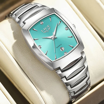 LIGE New Ladies Waterproof Watch Luxury Stainless Steel Women Watches Creative Fashion Original Elegant Quartz Wristwatch Gift.