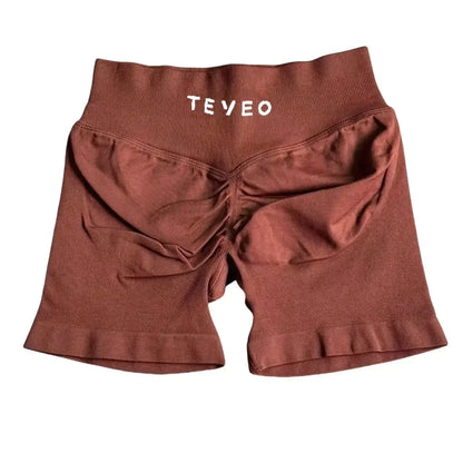 Leveo Fashion Summer Women's Sports Dyfne Yoga Shorts Running Leggings High Waist Hip Lift Comfortable Yoga Shorts Quick Drying.