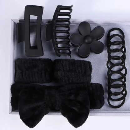 58-Piece Hair Accessories Set Butterfly End Hair Ties Shark Clip Flower Hair Grips Hair Bands Hair Accessories for Women Girls