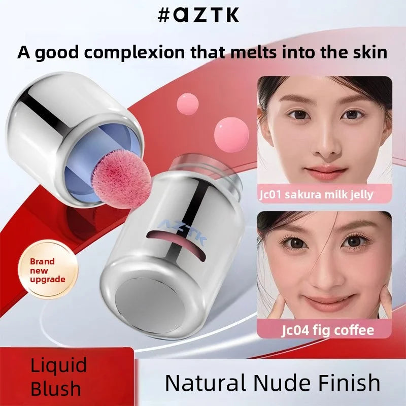 AZTK Liquid Blush Highlighter Contour Stick - Creamy Matte Natural Flush,Face Sculpting & Lifting Effect,Long Lasting Cheek Tint.