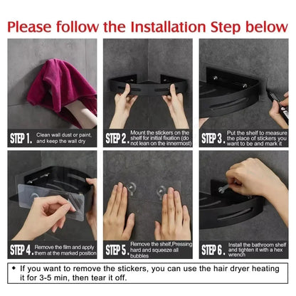 Badezimmer-Shampoo-Halter, Badezimmer-Eckregale für die Dusche, Make-up-Aufbewahrungsregal, Organizer-Regal für die Dusche ohne Bohren