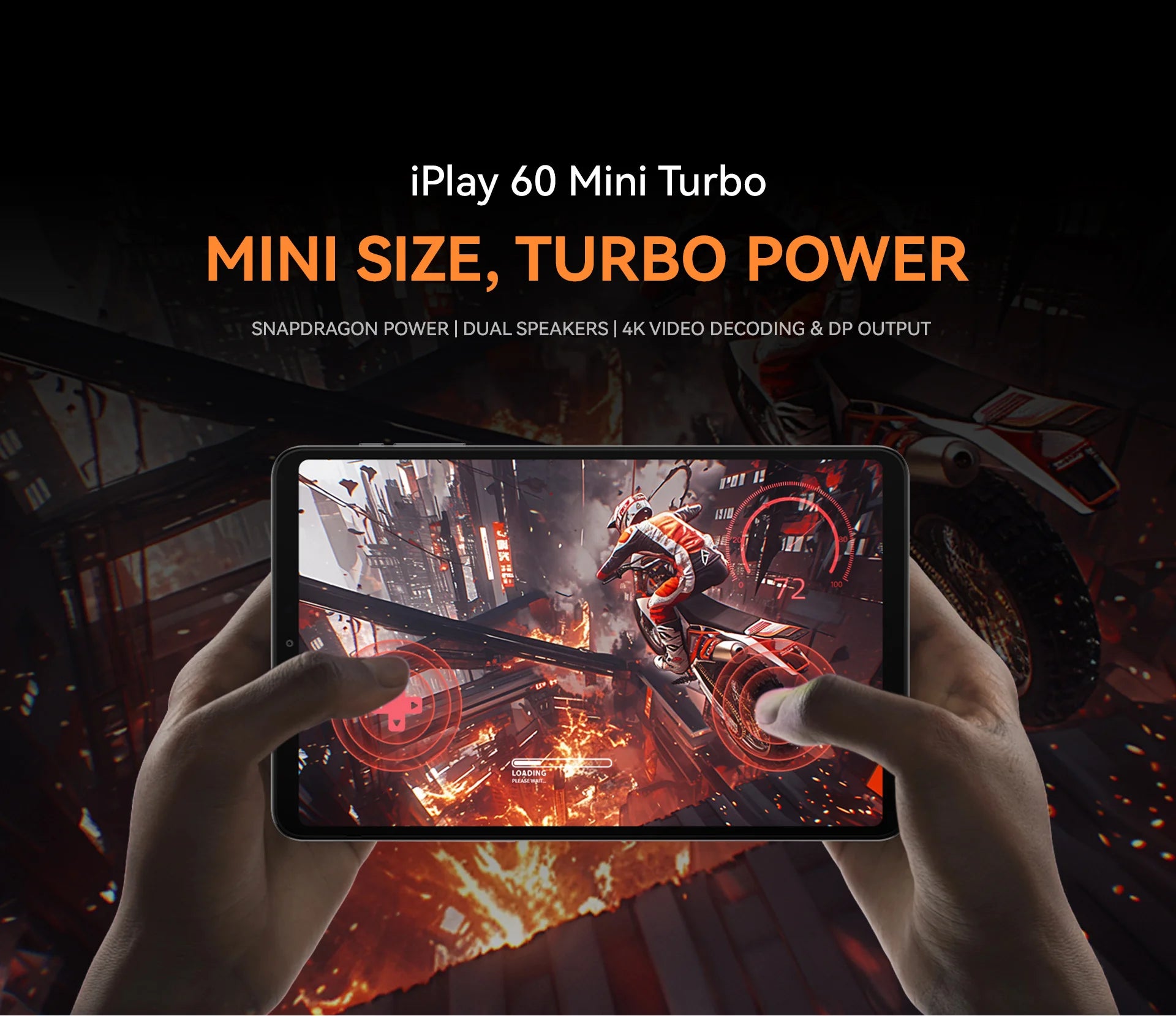 ALLDOCUBE iPlay60 mini Turbo Tablet 8.4" 60Hz Snapdragon 6 Gen1 16GB(8GB+8GB Virtual) RAM 128GB ROM WiFi 5500mAh Android 14.